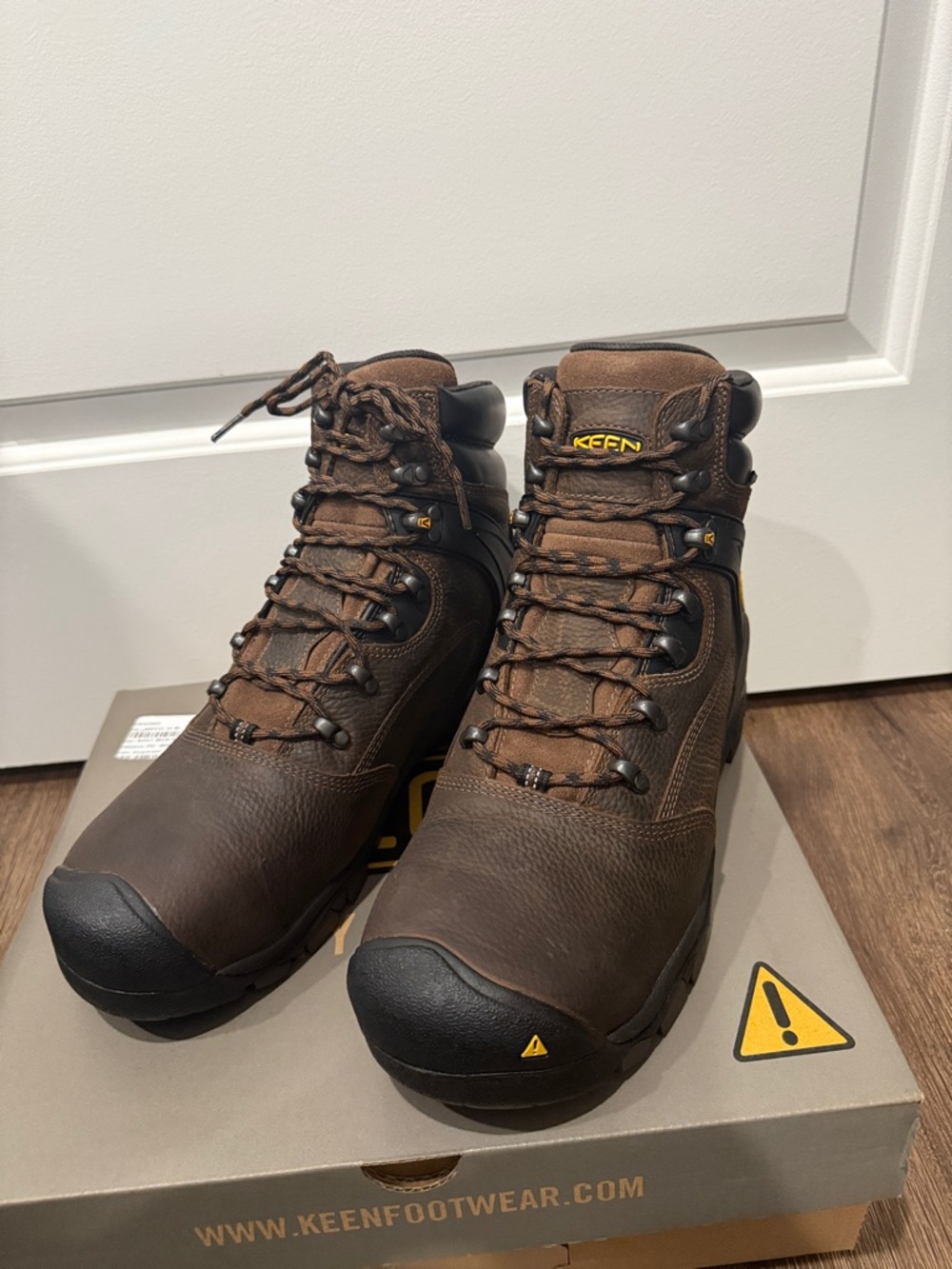 Keen Men's Brown Lace-Up Work Boots